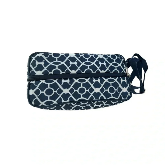 NWOT PICNIC AT ASCOT Wine for 2 Insulated Bag Carrier Navy Shoulder Strap Travel - Picture 6 of 8